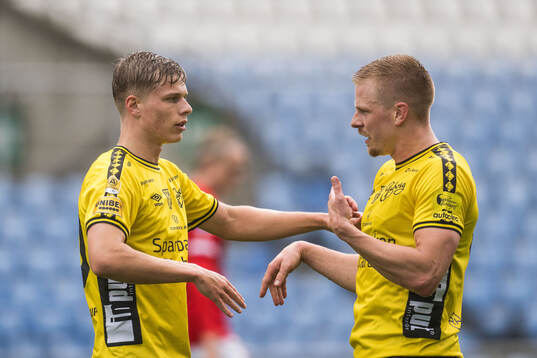 Gottfrid Rapp and Per Frick of Elfsborg celebrates