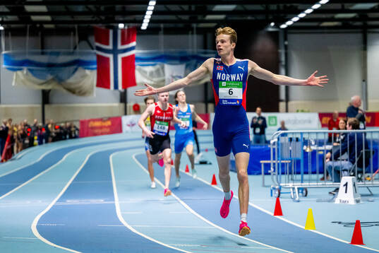 Håvard Bentdal Ingvaldsen of Norway celebrates winning