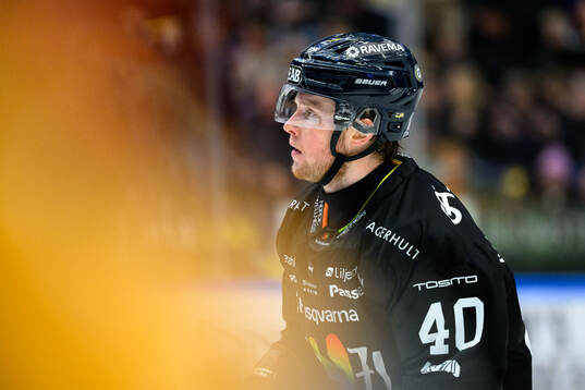 HV71s Oskar Stål-Lyrenäs jublar