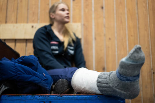 Michaela Meijer gipsade fot