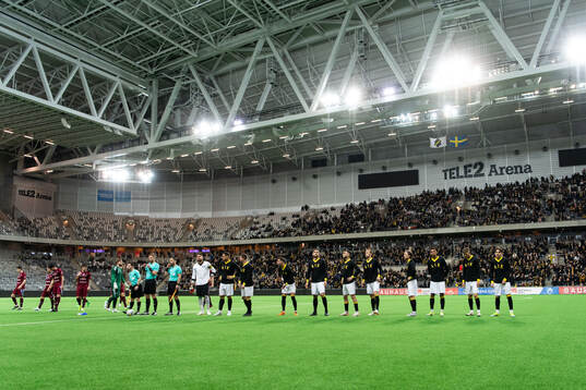 Gefles och AIKs spelare på Tele2 Arena