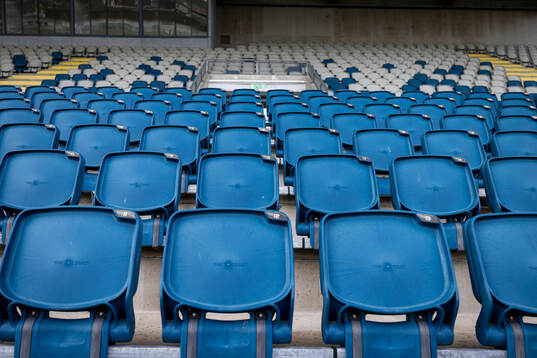Läktaren på Södertälje fotbollsarena