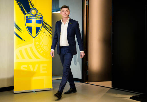 Head coach Jon Dahl Tomasson of the Swedish national
