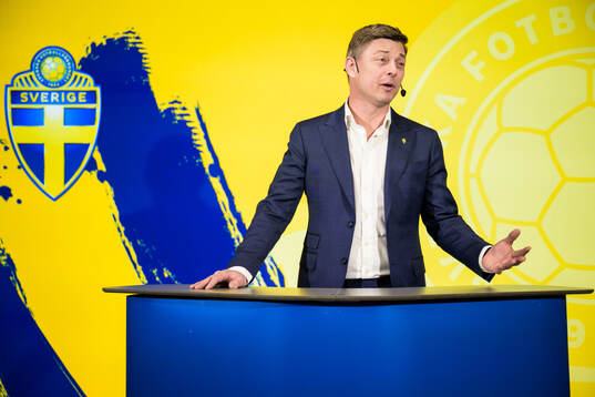Head coach Jon Dahl Tomasson of the Swedish national