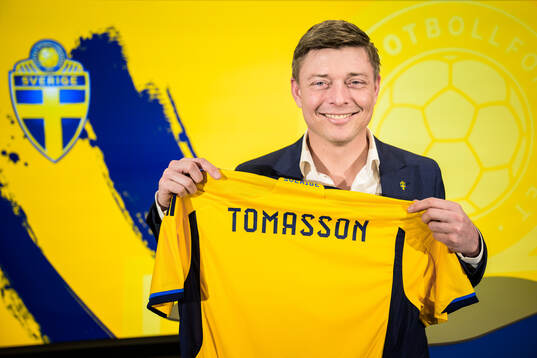 Head coach Jon Dahl Tomasson of the Swedish national