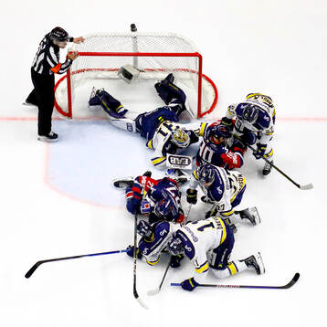 Slagsmål mellan HV71s Victor Sjöholm och Linköpings