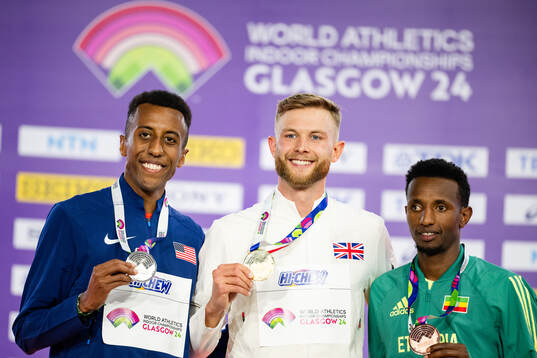 Yared Nuguse of the USA, Josh Kerr of Great Britain and