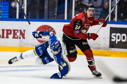 Leksands Olle Alsing och Malmö Redhawks Anton Wahlberg