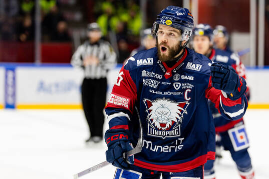 Linköpings Oscar Fantenberg jublar