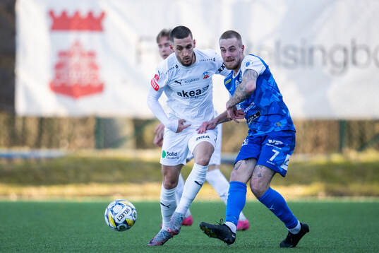 Helsingborgs Arian Kabashi och Oddevolds Filip Karlin