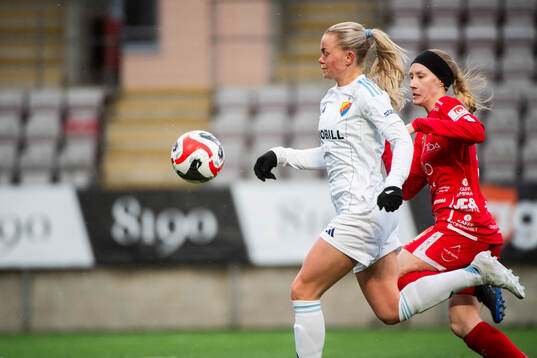 Djurgårdens Zara Jönsson och Sanni Ojanen