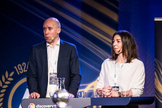 Simon Åström, SEF, och Andrea Möllerberg,