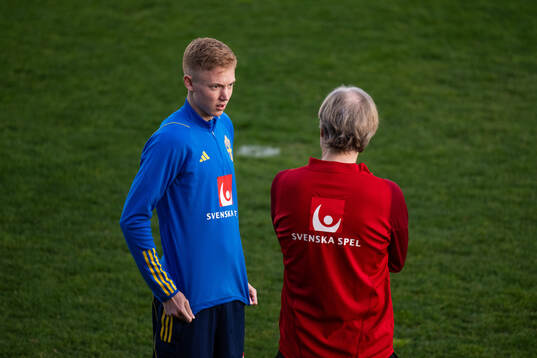 Hugo Larsson of the Swedish men's national football team