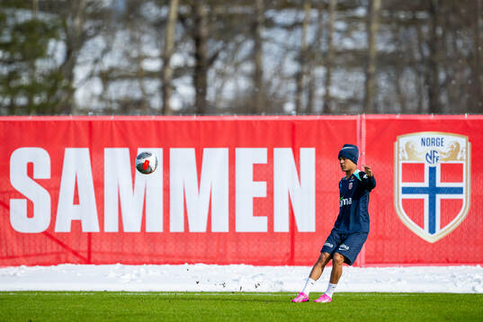 Oscar Bobb of the Norwegian national football team