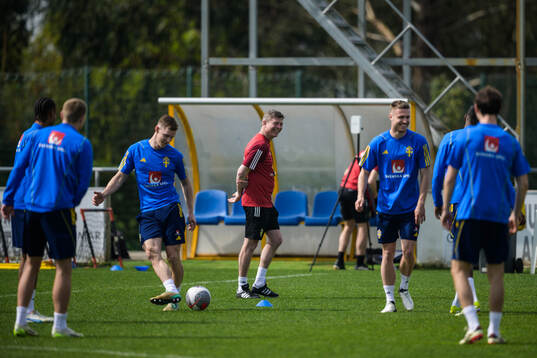 Head coach Jon Dahl Tomasson of the Swedish men's national