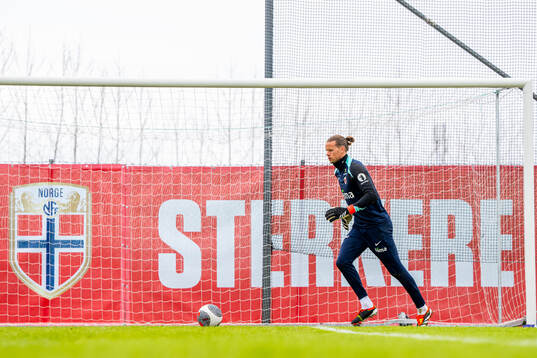 Goalkeeper Ørjan Håskjold Nyland of the Norwegian