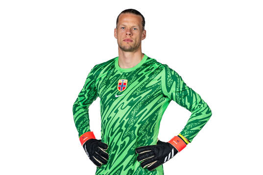 Goalkeeper Ørjan Håskjold Nyland of the Norwegian