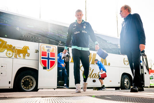 Erling Braut Haaland and Geir Ellefsen, head of security of