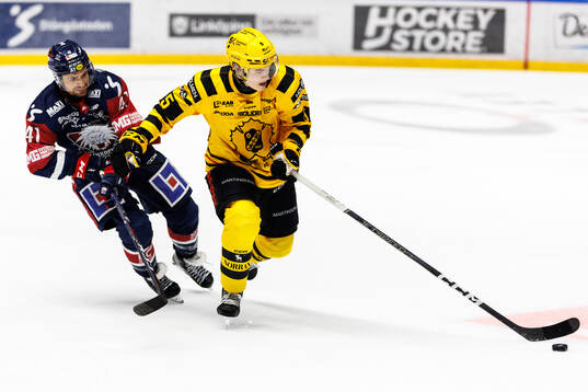 Linköpings målvakt Edvin Sandell och Skellefteås Axel