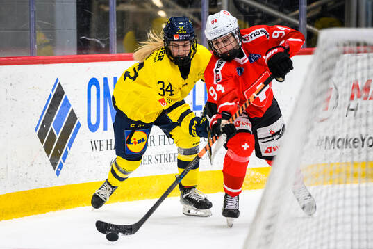 Mira Hallin of Sweden and Alena Lynn Rossel of Switzerland