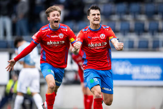 Helsingborgs Jon Birkfeldt jublar