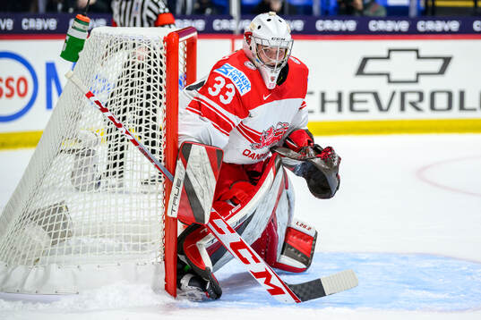 Goaltender Emma-Sofie Nordstrom of Denmark