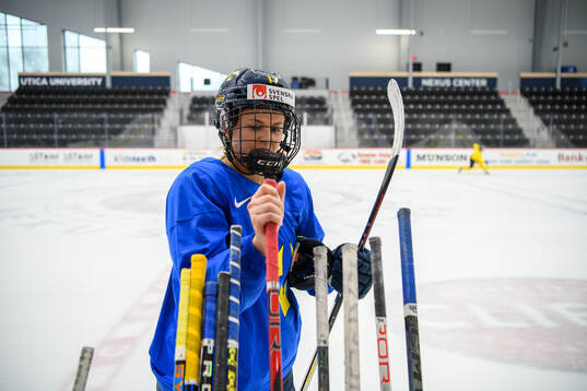 Sofie Lundin of Sweden at a practice session