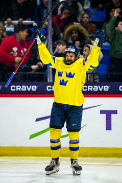 Sofie Lundin of Sweden celebrates