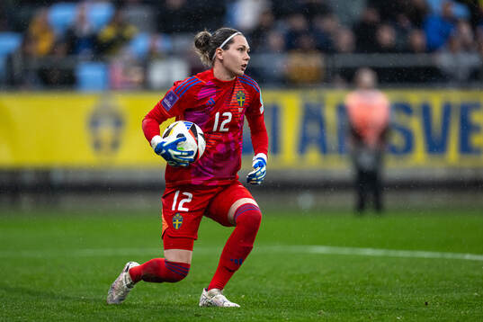 Goalkeeper Jennifer Falk of Sweden