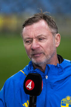 Head coach Peter Gerhardsson of Sweden in Swedish