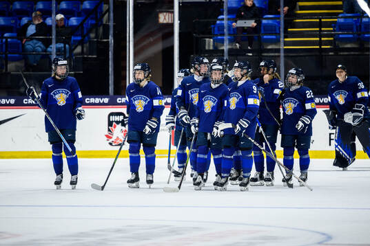 Players of Finland celebrate