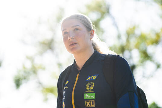 Nina Dano of Sweden arrives to the arena