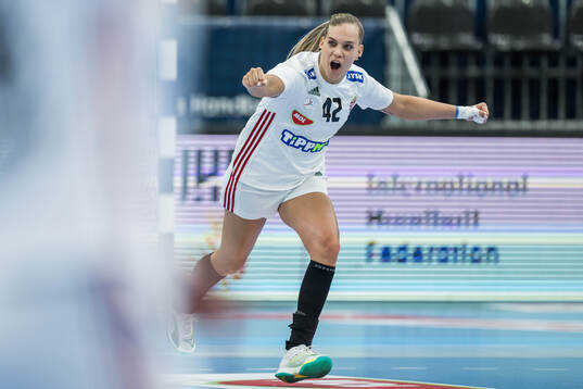 Katrin Gitta Klujber of Hungary celebrates