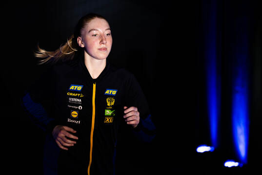 Tyra Axnér of Sweden enters the pitch