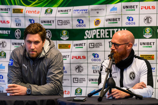 IK Oddevolds tränare Rikard Nilsson och Landskronas
