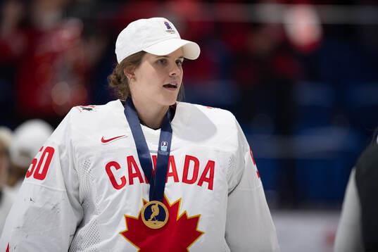 Goaltender Kristen Campbell of Canada