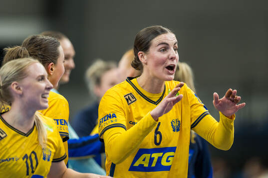 Carin Strömberg of Sweden celebrates