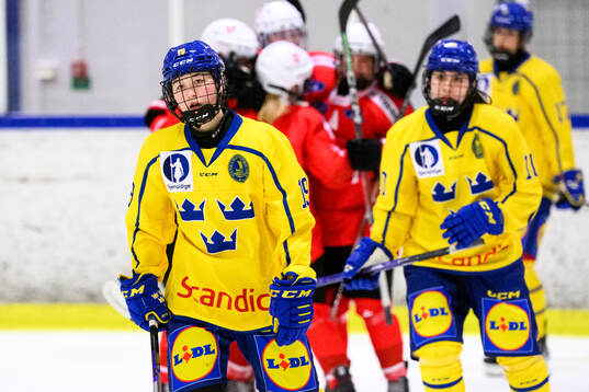 Miranda Lindström of Sweden looks dejected