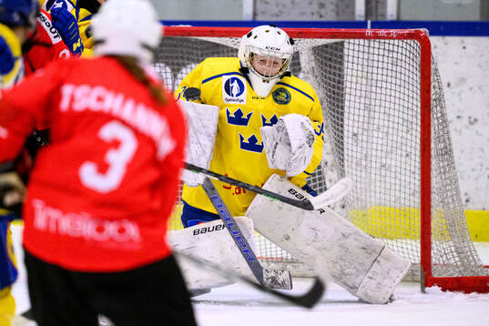 Goalkeeper Tilde Wyckman of Sweden