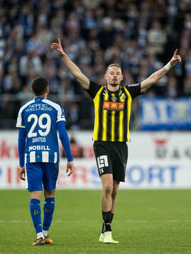 IFK Göteborgs Thomas Santos deppar och Häckens Amor