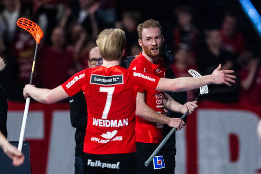 Storvretas Ondrej Nemecek och Otto Weidman jublar