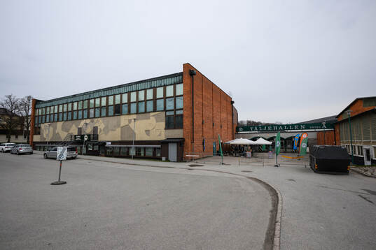 Exteriör vy av Täljehallen