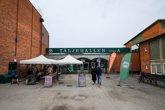 Exteriör vy av Täljehallen