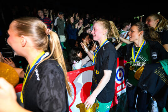 Södertäljes Klara Lundquist jublar