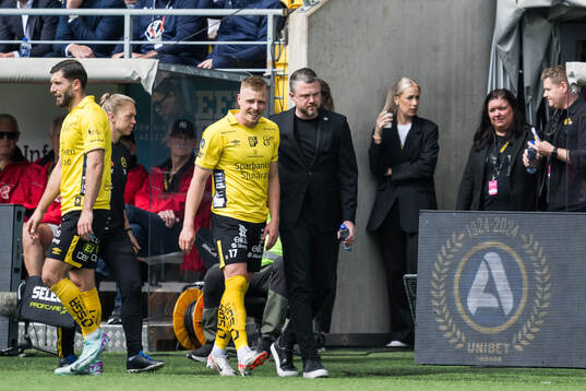 Elfsborgs Per Frick och manager Jimmy Thelin