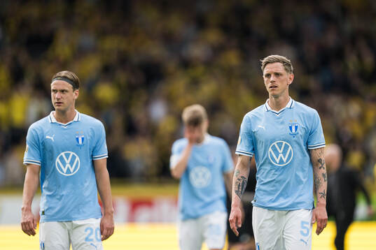 Malmö FFs Erik Botheim och Søren Rieks deppar