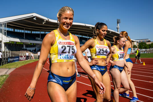 Julia Henriksson of Sweden celebrates