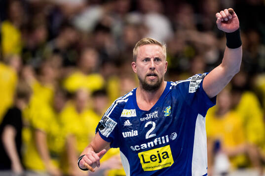 Ystad IFs Anton Månsson jublar