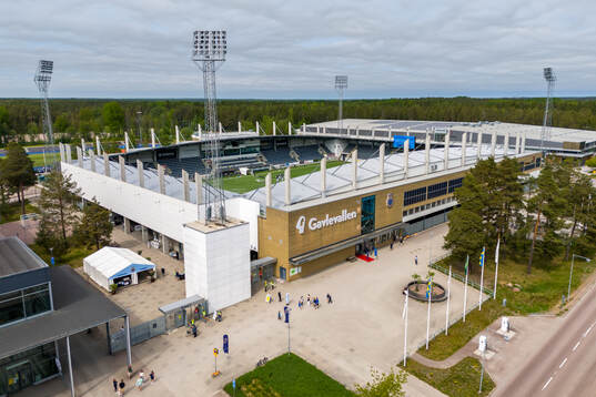 Drönarvy av Gavlevallen