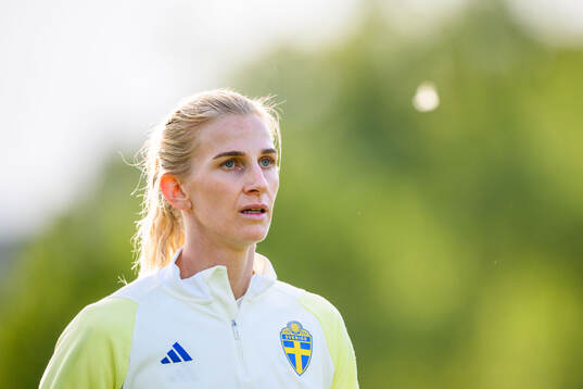 Sofia Jakobsson of Sweden at a training session the